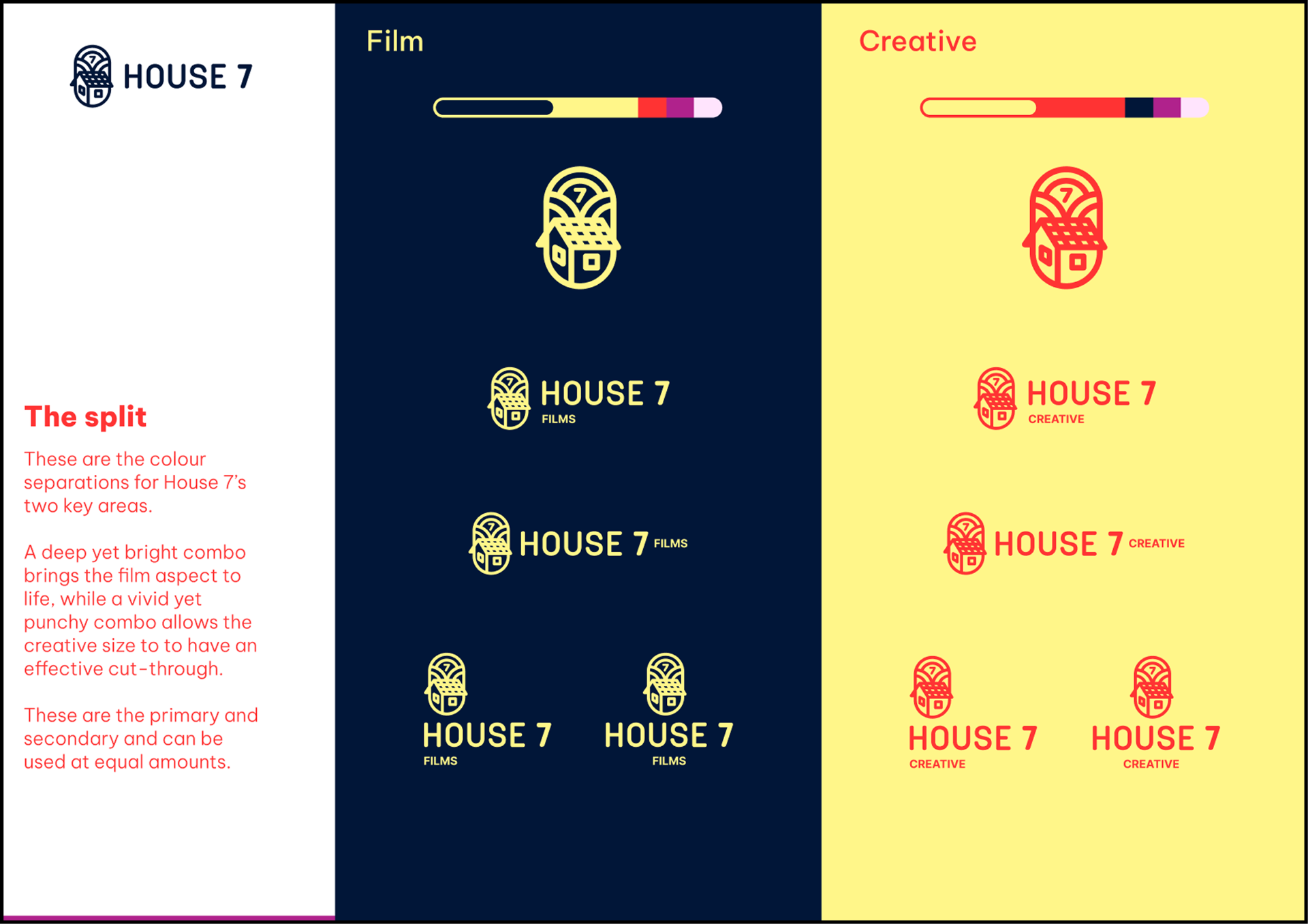The split — House 7 Films in Midnight and Glow, House 7 Creative in Fire and Glow